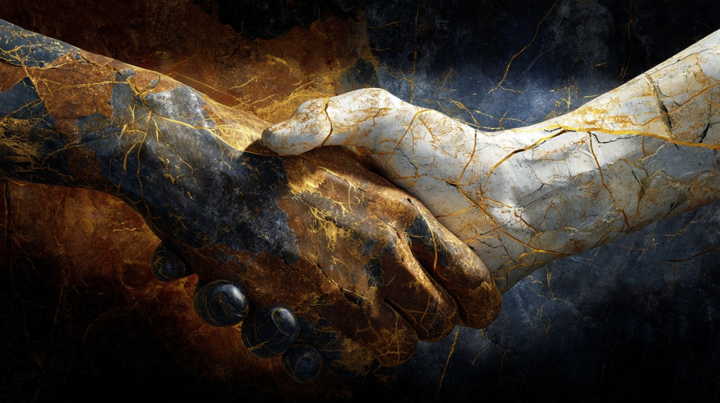 Two hands locked in an unmistakable bond by - Usha M Reddy